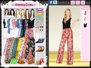 Printed Wide Pants