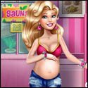 Barbie and Elsa Pregnant Sauna